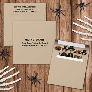 Halloween Skeletons Custom Preaddressed Envelope