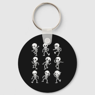 Halloween Skeletons Dancing Funny Costume Men Wome Keychain