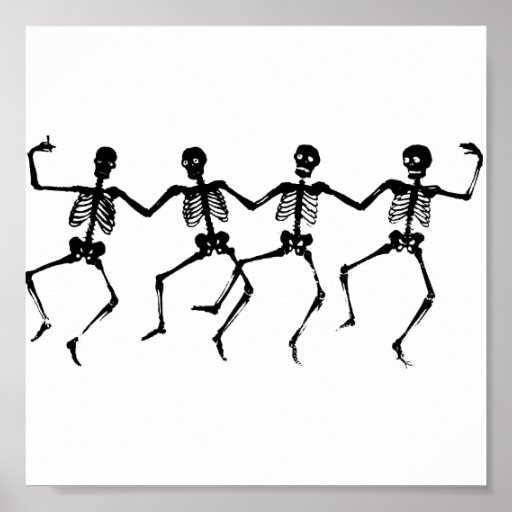 Halloween Skeletons Dancing Poster | Zazzle