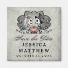 Halloween Skeletons Gray Black Heart Save the Date