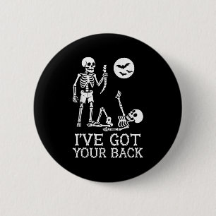 Halloween Skeletons Ive Got Your Back Costume Men  Button