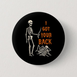 Halloween Skeletons Ive Got Your Back Costume Men  Button
