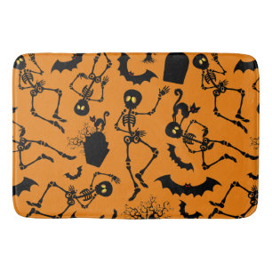 Halloween Skeletons Macabre Dance Bath Mat