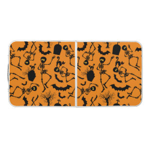 Halloween Skeletons Macabre Dance Beer Pong Table