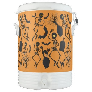 Halloween Skeletons Macabre Dance Beverage Cooler