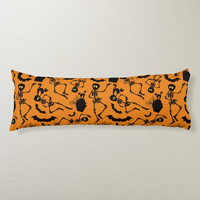 Halloween Skeletons Macabre Dance Body Pillow (Front)