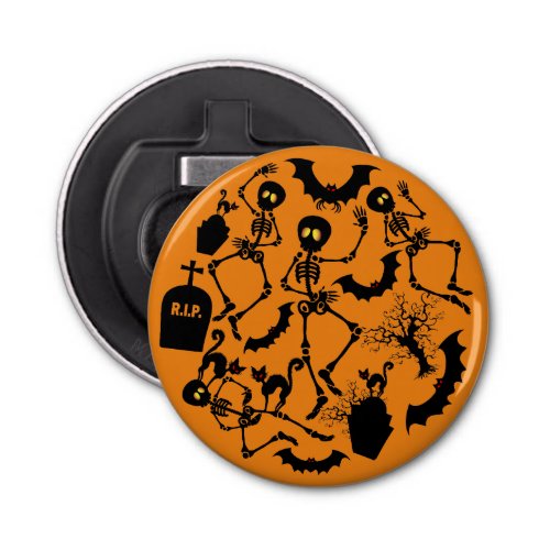 Halloween Skeletons Macabre Dance Bottle Opener