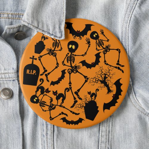 Halloween Skeletons Macabre Dance Button