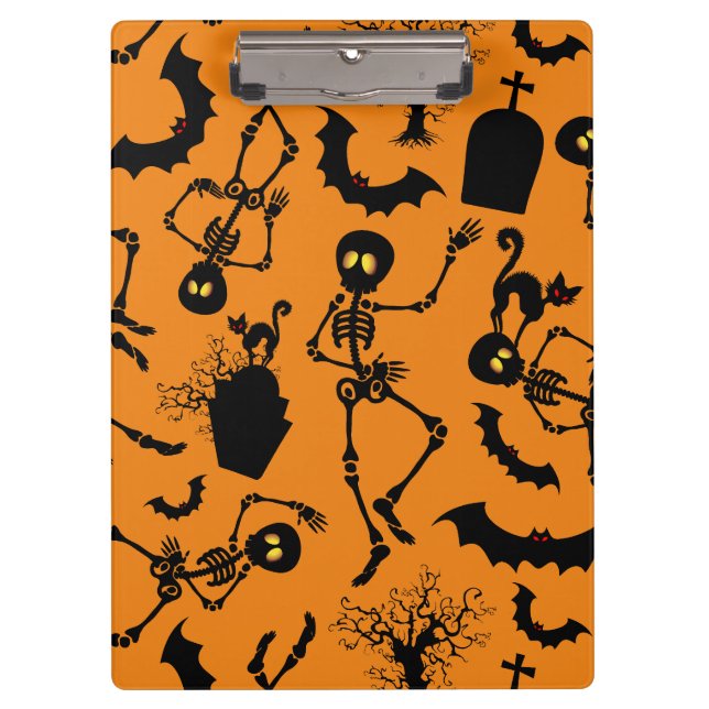 Halloween Skeletons Macabre Dance Clipboard (Front)