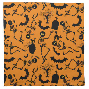 Halloween Skeletons Macabre Dance Cloth Napkin