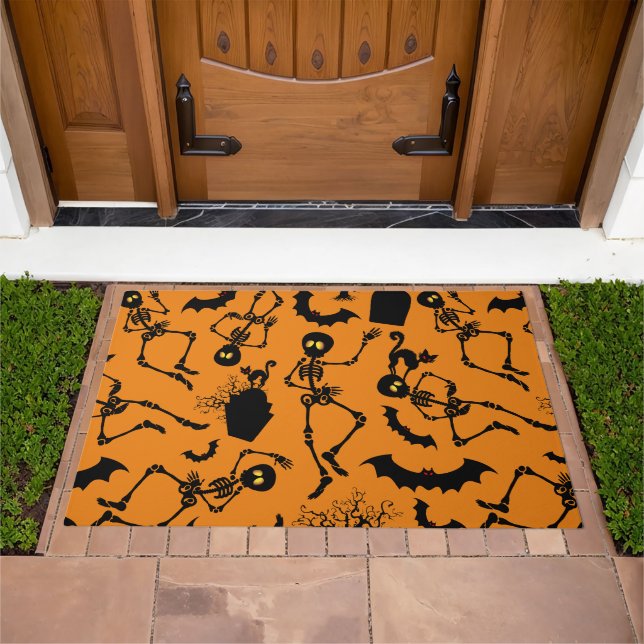 Halloween Skeletons Macabre Dance Doormat (Outdoor)