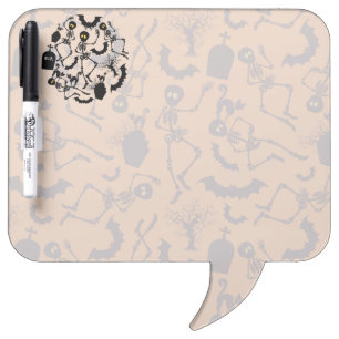 Halloween Skeletons Macabre Dance Dry Erase Board