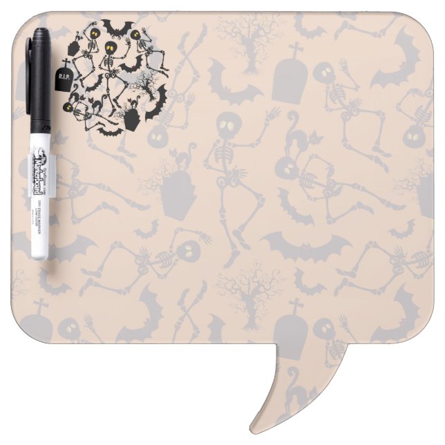 Halloween Skeletons Macabre Dance Dry Erase Board (Front)