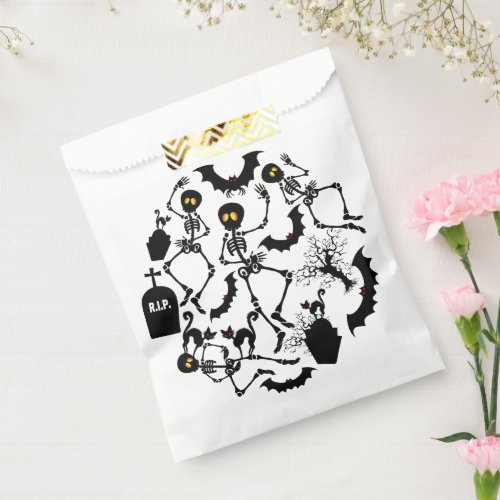 Halloween Skeletons Macabre Dance Favor Bag