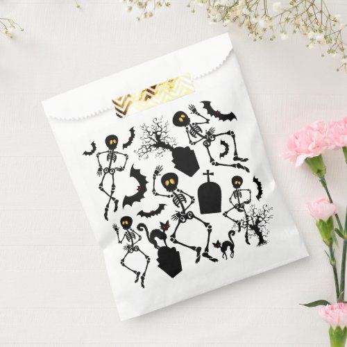 Halloween Skeletons Macabre Dance Favor Bag