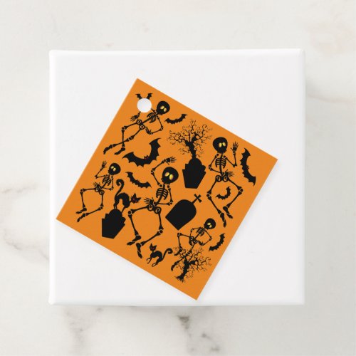 Halloween Skeletons Macabre Dance Favor Tags