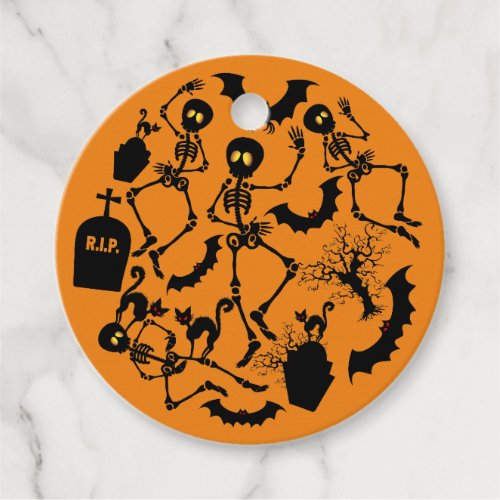 Halloween Skeletons Macabre Dance Favor Tags