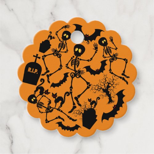 Halloween Skeletons Macabre Dance Favor Tags