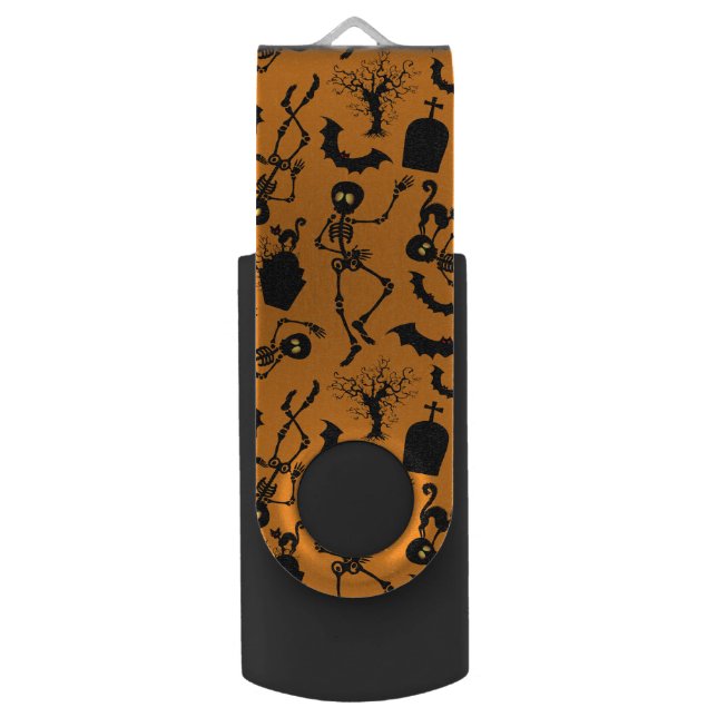 Halloween Skeletons Macabre Dance Flash Drive (Front Vertical)