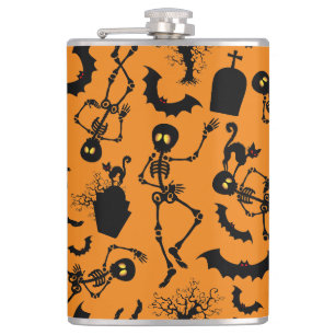 Halloween Skeletons Macabre Dance Flask