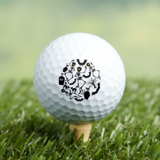 Halloween Skeletons Macabre Dance Golf Balls (Insitu Tee)