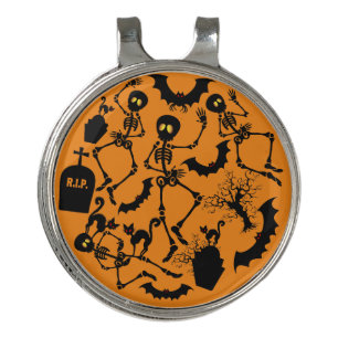Halloween Skeletons Macabre Dance Golf Hat Clip