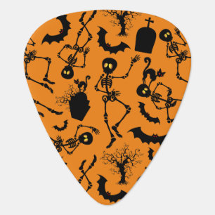 Halloween Skeletons Macabre Dance Guitar Pick