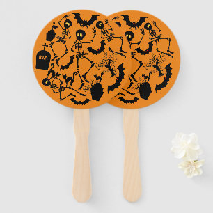 Halloween Skeletons Macabre Dance Hand Fan