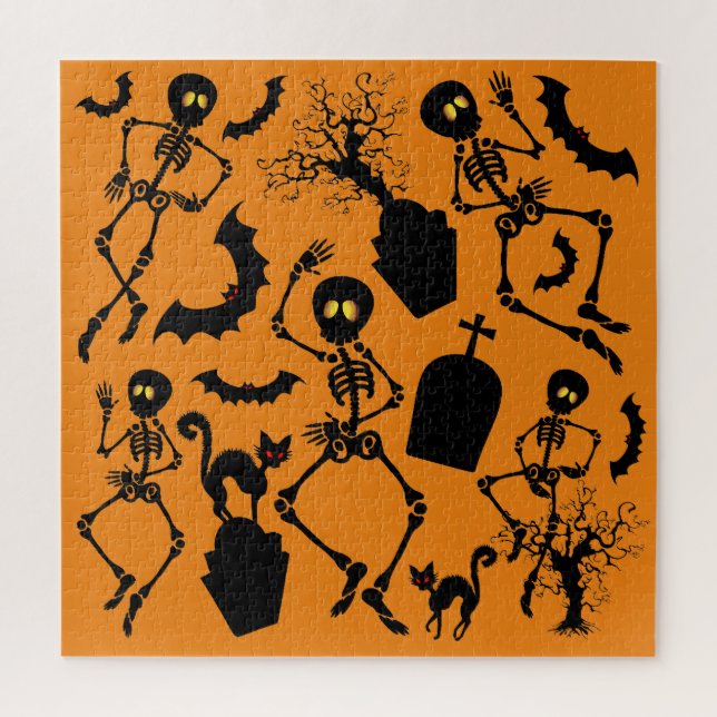 Halloween Skeletons Macabre Dance Jigsaw Puzzle (Vertical)