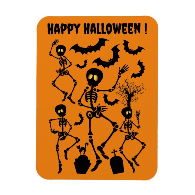 Halloween Skeletons Macabre Dance Magnet (Vertical)