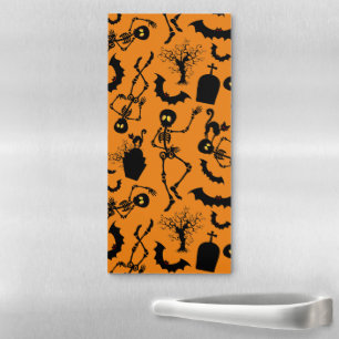Halloween Skeletons Macabre Dance Magnetic Notepad