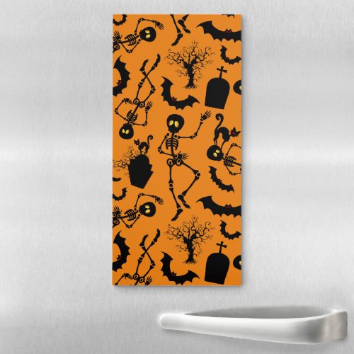 Halloween Skeletons Macabre Dance Magnetic Notepad