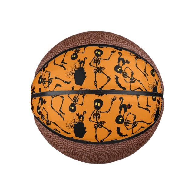 Halloween Skeletons Macabre Dance Mini Basketball (Front)