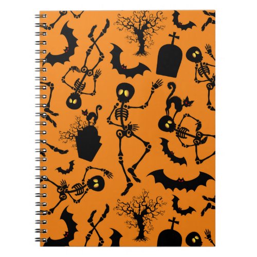 Halloween Skeletons Macabre Dance Notebook