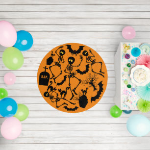 Halloween Skeletons Macabre Dance Outdoor Rug