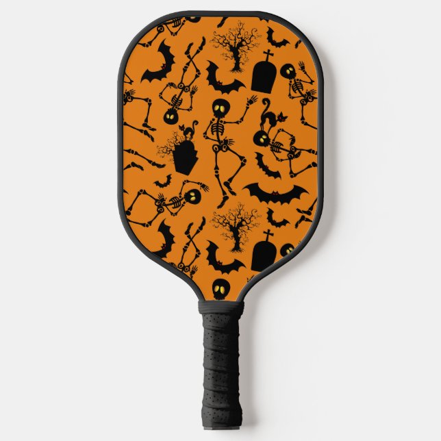 Halloween Skeletons Macabre Dance Pickleball Paddle (Front)