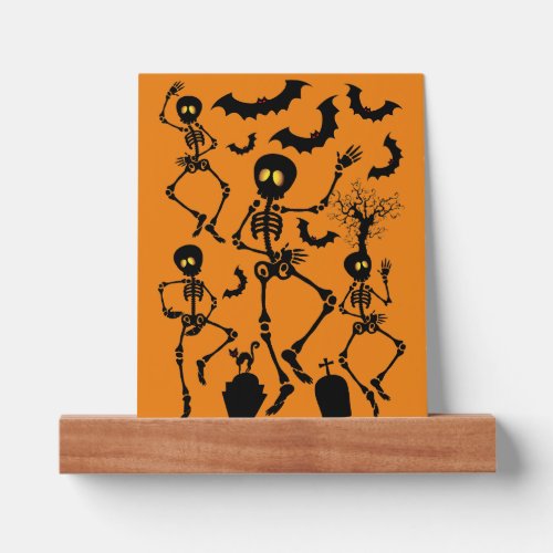 Halloween Skeletons Macabre Dance Picture Ledge