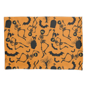 Halloween Skeletons Macabre Dance Pillow Case