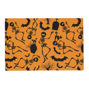 Halloween Skeletons Macabre Dance Placemat