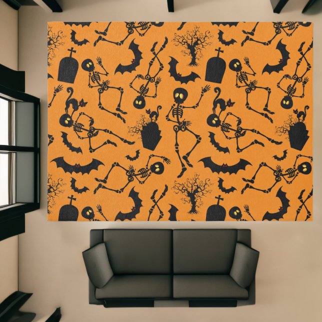 Halloween Skeletons Macabre Dance Rug (Insitu (Indoor 1))