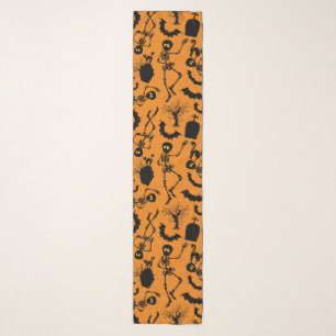 Halloween Skeletons Macabre Dance Scarf