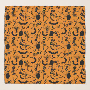 Halloween Skeletons Macabre Dance Scarf