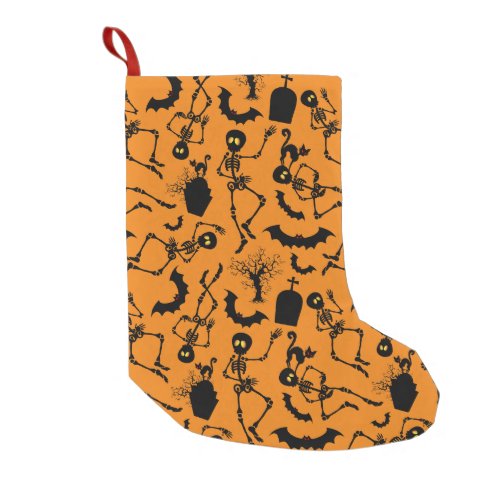 Halloween Skeletons Macabre Dance Small Christmas Stocking