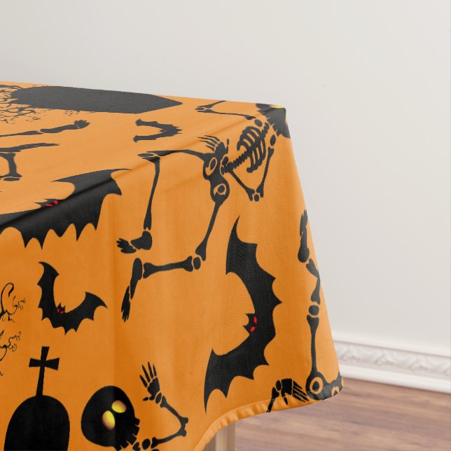 Halloween Skeletons Macabre Dance Tablecloth (In Situ)