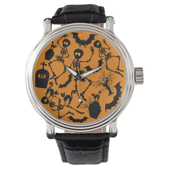 Halloween Skeletons Macabre Dance Watch (Front)