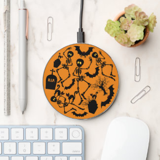 Halloween Skeletons Macabre Dance Wireless Charger