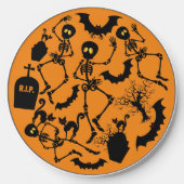 Halloween Skeletons Macabre Dance Wireless Charger (Front)