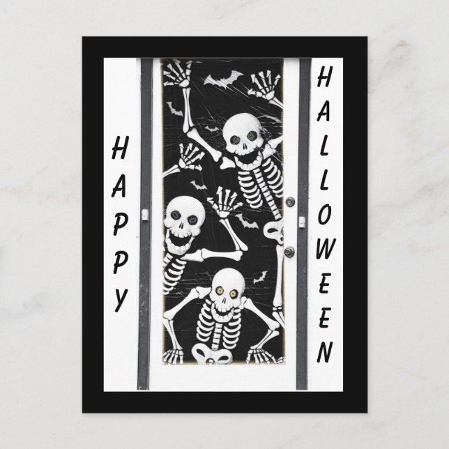 Halloween Skeletons Postcard (Front)