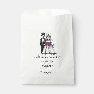 Halloween Skeletons Purple  Love is Sweet Favor Bag