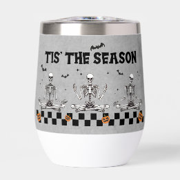 Halloween Skeletons Thermal Wine Tumbler